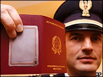 Italian biometric passport